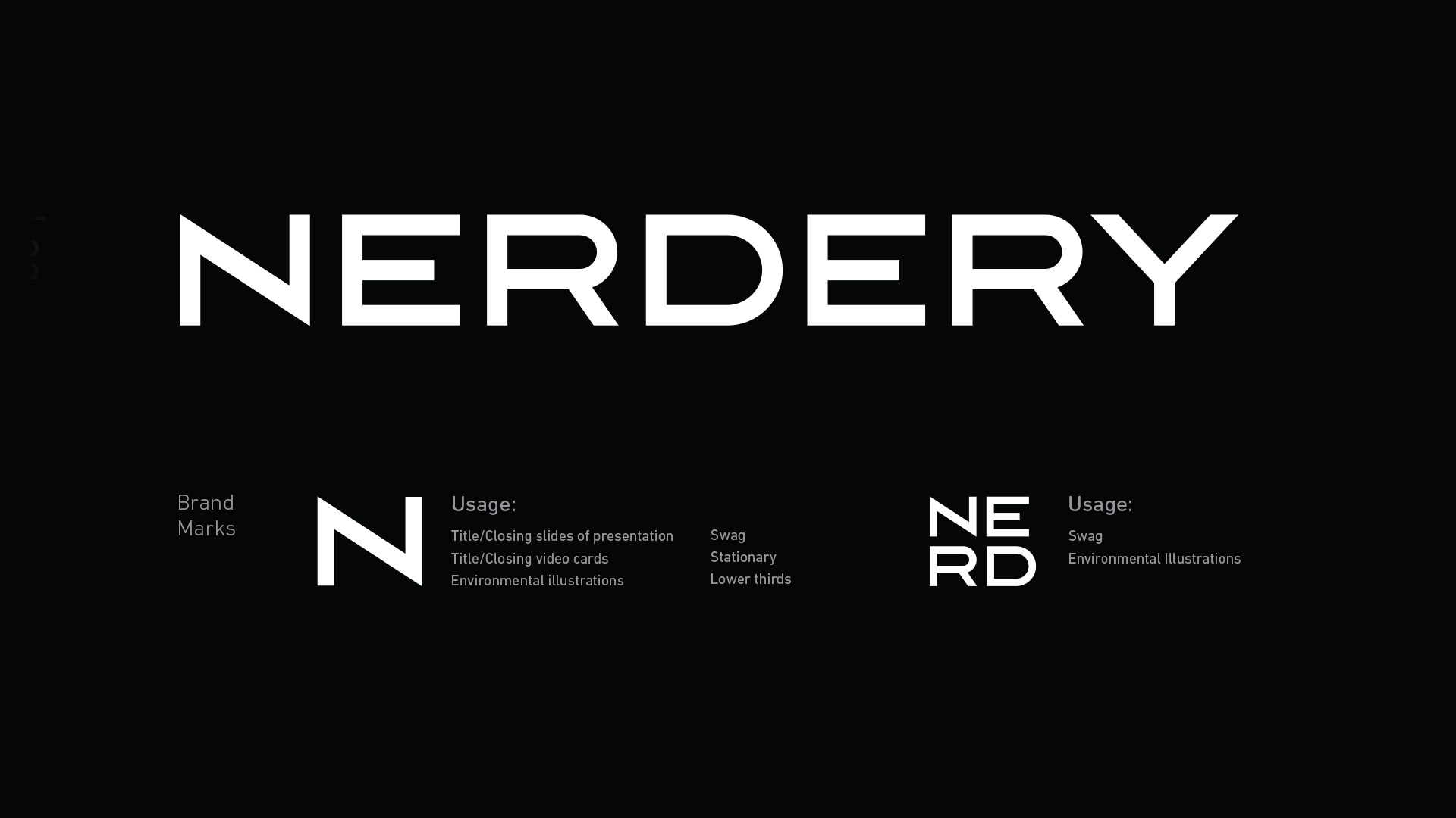 Nerdery brand marks in styleguide Nerdery brand marks in styleguide
